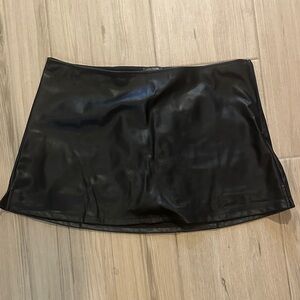 Wild Fable Black Faux Leather Mini Skirt